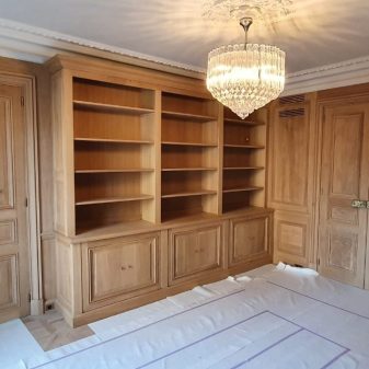 bibliothèque bois créée par axe menuiserie